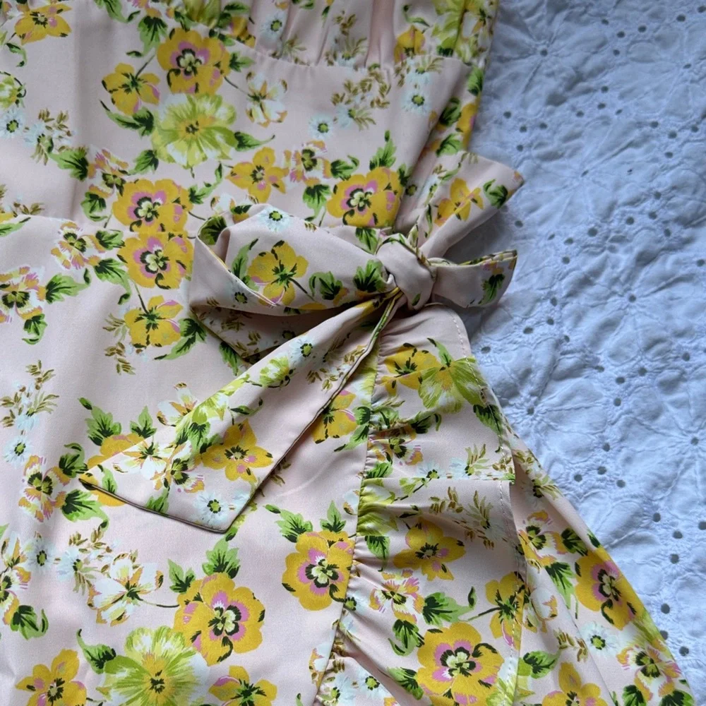 Floral Dress with Ruffle Detail - Picture 2 of 4